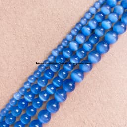 18 Styles White Cat Eye Glass Round Loose Beads 4 6 8 10 12mm 7.5" or 15" Pick Length and Size For Jewelry Making DIY