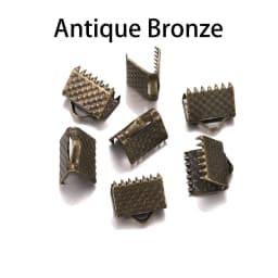 50pcs/lot Crimp Beads Cove Clasps Cord Leather Clip Necklace Bracelet Connectors End Caps For DIY Jewelry Findings Supplies