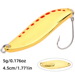 1Pcs Metal Spinner Spoon Fishing Lures 2.5g-30g Gold Silver Artificial Bait With Feather Treble Hook Trout Pike Bass Tackle
