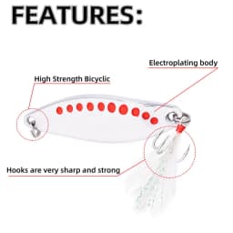 1Pcs Metal Spinner Spoon Fishing Lures 2.5g-30g Gold Silver Artificial Bait With Feather Treble Hook Trout Pike Bass Tackle