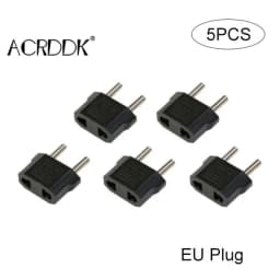 5Pcs 110V to 220V Conversion Adapter EU/US Plugs Travel Adapter Converter for Home Outdoor Traveling Use DF