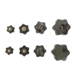 5PCS M4 M5 M6 M8 M10 M12 Plum Hand Tighten Nuts Handle Thread Mechanical Black Thumb Nuts Clamping Knob Manual Nuts Perforated