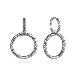 Original 925 Sterling Silver Earrings 2026 Stud Hoop Crystal Earings For Women Rose Gold Crown Heart Infinity Bee Earing Jewelry