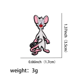DZ2440 Novelty Cute Mouse Funny Enamel Pins for Clothes Badges on Backpack Lapel Pin Decoration Anime Jewelry Accessories Gifts