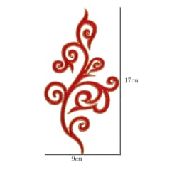 1 Pair Iron On Appliques Gold Embroidery Patches Flower For Cosplay Costume Trims 17*9CM