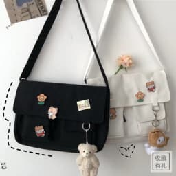 Women Simple Messenger Bag Casual Satchel Ladies Handbags Shoulder Bag Pouch Girls Sweet Printed Canvas Cross School Bags Purses