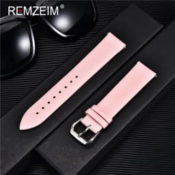 Ultra-thin Genuine Leather Watchband Watch Belt Strap Wristwatches Band 8mm 10mm 12mm 14mm 16mm 18mm 20mm 22mm Red White Black