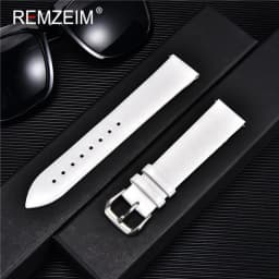 Ultra-thin Genuine Leather Watchband Watch Belt Strap Wristwatches Band 8mm 10mm 12mm 14mm 16mm 18mm 20mm 22mm Red White Black