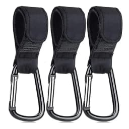 1-10pcs Stroller Hooks Buckles Clip Aluminum Alloy Carabiner Cart Organizer Diaper Bag Shopping Pram Hook Buckle Stroller Hanger