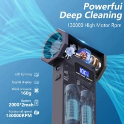 New P70 Air Blower 110000Rpm 4 Gear Adjustable Turbo Blower Jet With Led Light Battery Display Cordless Compressed Air Duster