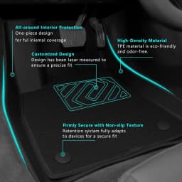 For Tesla New Model Y Juniper Premium/Performance 2025+ TPE Floor Mats Luggage Mat Wear-resistant Foot Pads ModelY Trunk Mats