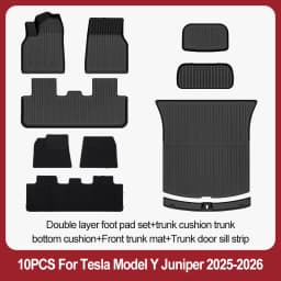 For Tesla New Model Y Juniper Premium/Performance 2025+ TPE Floor Mats Luggage Mat Wear-resistant Foot Pads ModelY Trunk Mats
