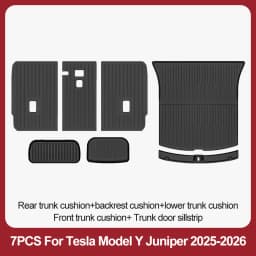 For Tesla New Model Y Juniper Premium/Performance 2025+ TPE Floor Mats Luggage Mat Wear-resistant Foot Pads ModelY Trunk Mats