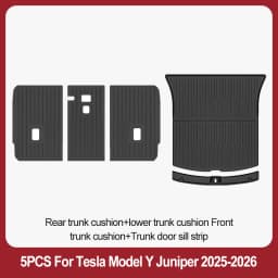 For Tesla New Model Y Juniper Premium/Performance 2025+ TPE Floor Mats Luggage Mat Wear-resistant Foot Pads ModelY Trunk Mats