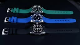 Curved End silicone rubber watch strap for men Rolex Water Ghost seiko citizen tissot 20MM 22MM sport Wristband Universal Belt