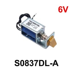 1Pc TAU-S0837DL DC 6V 12V 24V Electric Locks Electromagnet Stroke 10mm Magnetic Lock for the Cabinet Door Lock