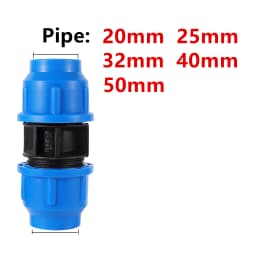 PE Water Pipe Connector Pipe Fittings 20/25/32/40/50mm Water Tube Direct Pipe Quick Valve Connector Pipe Connector 1 Pc