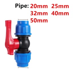 PE Water Pipe Connector Pipe Fittings 20/25/32/40/50mm Water Tube Direct Pipe Quick Valve Connector Pipe Connector 1 Pc