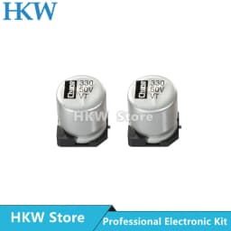 10pcs SMD Aluminum Electrolytic Capacitor 6.3V 10V 16V 25V 35V 50V 63V 1UF 10UF 22UF 33UF 47UF 100UF 330UF 470UF 1000UF Original