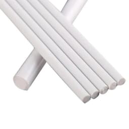 1-5pcs 6-50mm Diameter PTFE Bar White Poly Tetra Fluoro Ethylene Bar Environment-Friendly Non-Toxic DIY PTFE Plastic Rod