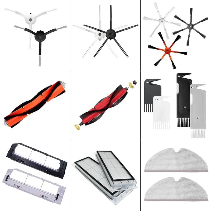 Mop Cloth HEPA Filter Side / Main Brush Cover Spare Parts For XiaoMi Roborock S50 S51 S55 S6 S60 S61 S65 S5 Max S6 MaxV S6 Pure
