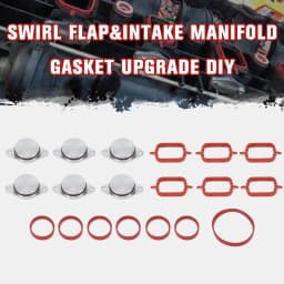 Swirl Flap Blanks Plate & Intake Inlet Manifold Gasket Seal For BMW M57 E39 E60 E46 E38 E53 E83 E65 E61 E65 E70 E71 E92 X3 X5 X6