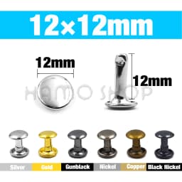 100Sets 5-15mm Metal Double Cap Rivets Stud Round Nail Rivet For Leathercraft Accessories Repair Shoes Bag Belt Clothing Garment