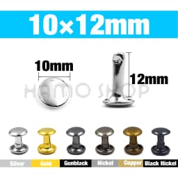 100Sets 5-15mm Metal Double Cap Rivets Stud Round Nail Rivet For Leathercraft Accessories Repair Shoes Bag Belt Clothing Garment