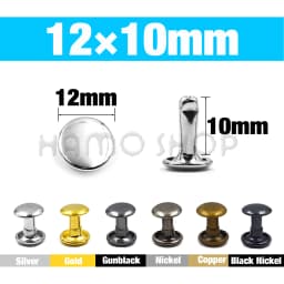 100Sets 5-15mm Metal Double Cap Rivets Stud Round Nail Rivet For Leathercraft Accessories Repair Shoes Bag Belt Clothing Garment