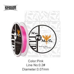 Kingdom THINNEST LINE Super Thin 0.2# 0.4# 0.6# 9 12LB Fishing PE Line 4 Braideds Multifilament Fishing Line For Carp Fishing