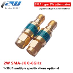 1PCS 2W DC-6GHz SMA Male to SMA Female Coaxial RF Attenuator, 1/2/3/5/6/10/15/30db Attenuator, SMA Fixed Connectors Gold Plated