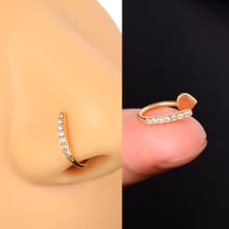 1Pcs New Crystal Zircon Butterfly Clip On Nose Ring Flower Fake Nose Piercing Clip On Earrings Nose Clip Fake Piercing Jewelry