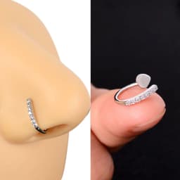 1Pcs New Crystal Zircon Butterfly Clip On Nose Ring Flower Fake Nose Piercing Clip On Earrings Nose Clip Fake Piercing Jewelry