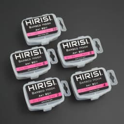 Hirisi 50-100pcs Coating High Carbon Stainless Steel Barbed Hooks Carp Fishing Hooks Pack with Retail Original Box 8011
