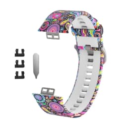 Sport Silicone Watchband For Huawei Watch Fit Strap Original SmarwatchWriststrap Belt Bracelet Printing Accessories with tool