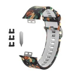 Sport Silicone Watchband For Huawei Watch Fit Strap Original SmarwatchWriststrap Belt Bracelet Printing Accessories with tool