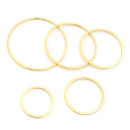 20pcs 15-60mm 316 Stainless Steel Gold Plated Earrings Rings Big Circle Ear Wire Hoops Pendant DIY Jewelry Findings Accessories