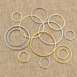 20pcs 15-60mm 316 Stainless Steel Gold Plated Earrings Rings Big Circle Ear Wire Hoops Pendant DIY Jewelry Findings Accessories
