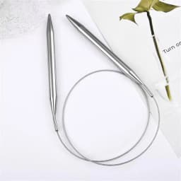 80cm 2.0-10 Mm Stainless Steel Circular Knitting Needles Crochet Needles For Knitting DIY Weaving Pins Needle Craft Tools