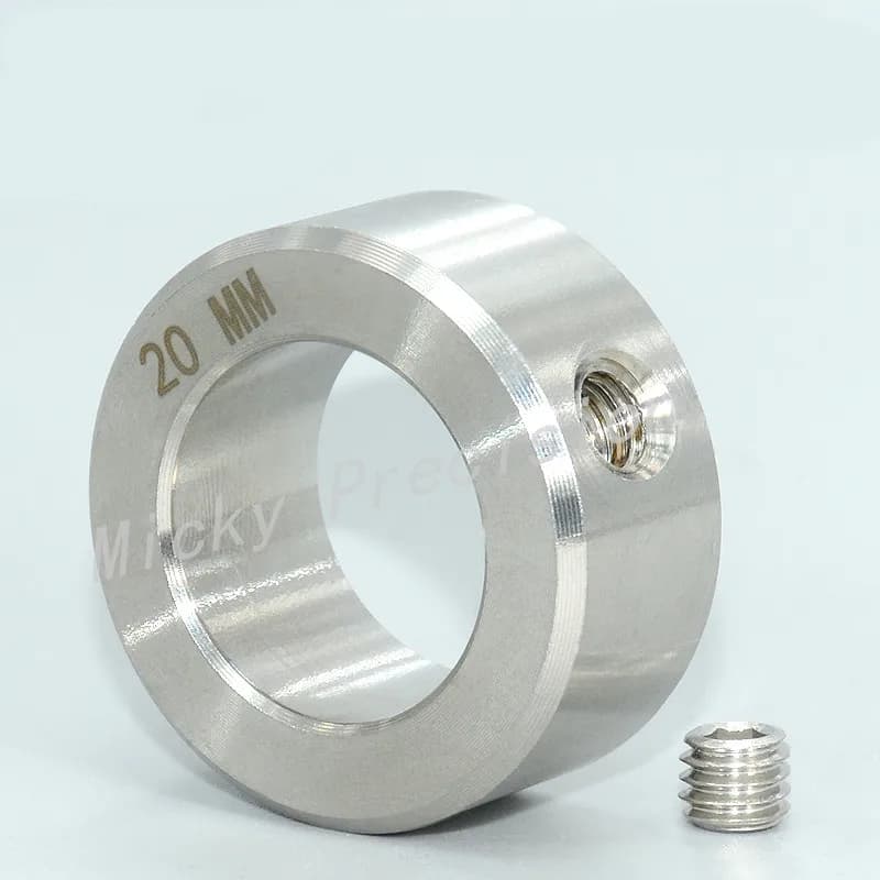 Free Shipping Stainless Steel Retaining Ring Shaft Collar with Screw Locking Ring Sleeve Diameter 3-50mm