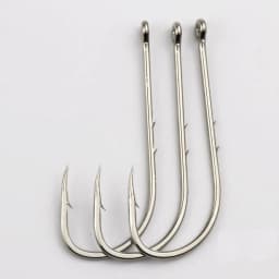 50pcs Fishhook Long Shank Fishing Hook 1#-12# High Carbon Steel Sharp Barbed Offset Narrow Bait Fishing Hooks Tackle Box