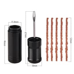 Tubeless Tire Repair Kit for Road & MTB Bikes - Rubber Plug Stopper, Bacon Strips & Insertion Tool for Puncture Fixes
