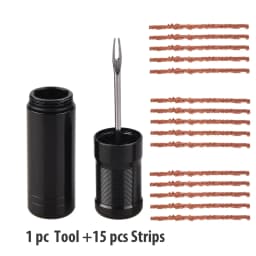 Tubeless Tire Repair Kit for Road & MTB Bikes - Rubber Plug Stopper, Bacon Strips & Insertion Tool for Puncture Fixes