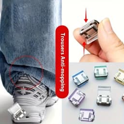10/20/30pcs Random Color Invisible Hem Shortening Clips, Anti-Slip Pants Leg Fixing Grips Seamless Hems Buttons Non Slide Shoe