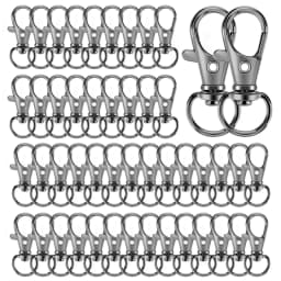 10/30/50/100Pcs Key Chain Clip Hooks Swivel Clasps Lanyard Snap Hook Lobster Claw Clasp for Keychain DIY Jewelry Crafts
