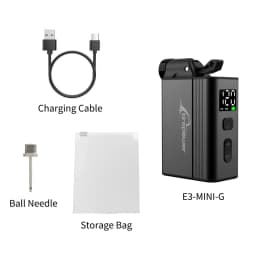 Mini Portable Electric Air Pump Bike Tire Inflator 120PSI with Screen Fast Charging with Presta Schrader Dunlop & Clik Valves