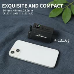 Mini Portable Electric Air Pump Bike Tire Inflator 120PSI with Screen Fast Charging with Presta Schrader Dunlop & Clik Valves