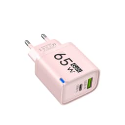 65W GaN USB C Charger 3 Ports Fast Charging Mobile Phone Adapter QC3.0 Wall for iPhone 16 17 Samsung Xiaomi Huawei EU US UK Plug