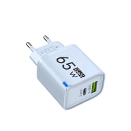65W GaN USB C Charger 3 Ports Fast Charging Mobile Phone Adapter QC3.0 Wall for iPhone 16 17 Samsung Xiaomi Huawei EU US UK Plug