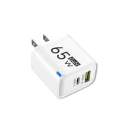 65W GaN USB C Charger 3 Ports Fast Charging Mobile Phone Adapter QC3.0 Wall for iPhone 16 17 Samsung Xiaomi Huawei EU US UK Plug